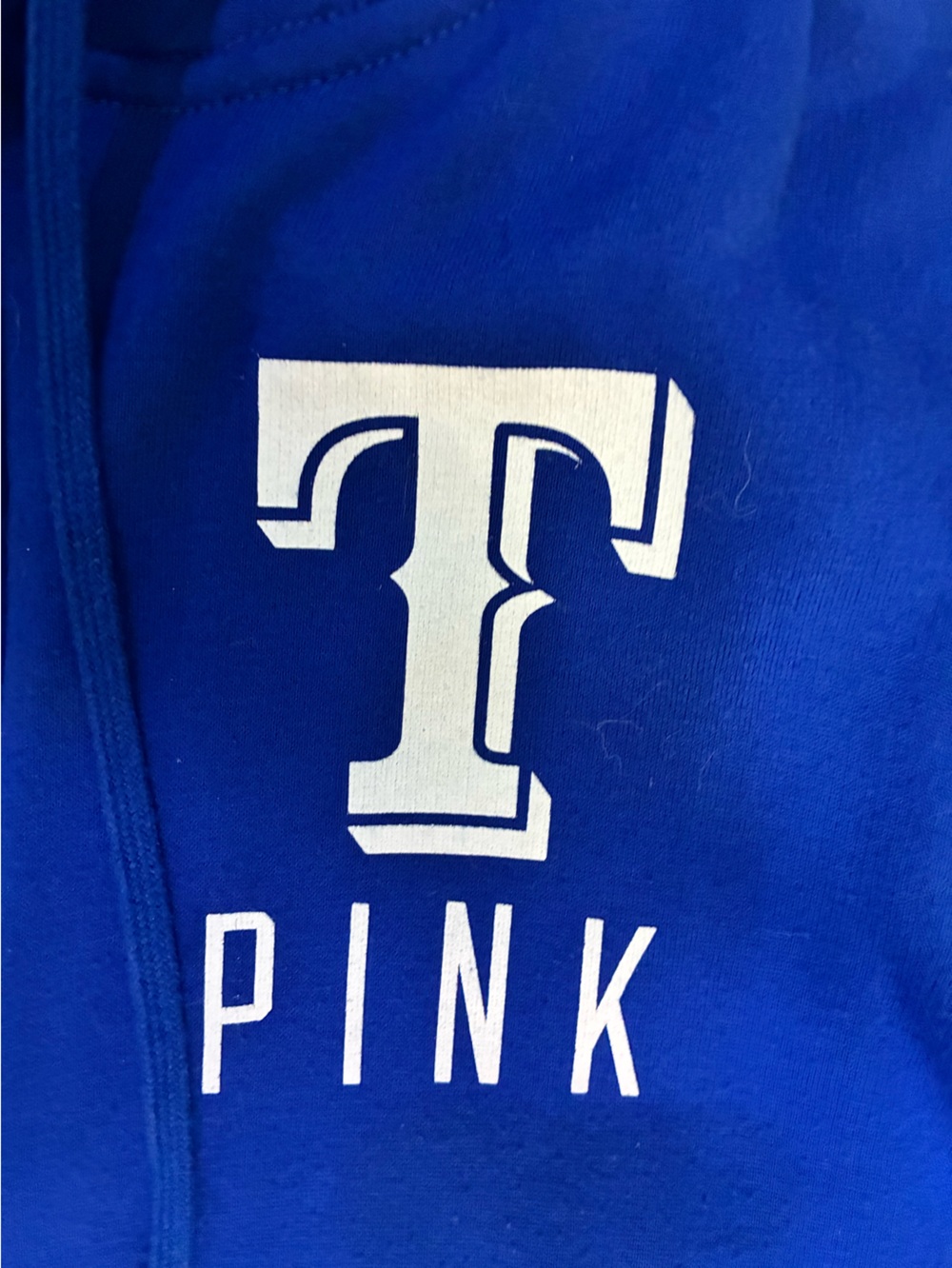 PINK Victoria's Secret Women's Royal Blue Zip-Up Hoodie - Picture 11 of 12